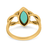 Solitaire Marquise Halo Wedding Engagement Ring Simulated Cubic Zirconia 925 Sterling Silver