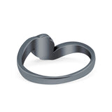 Accent Fashion Bali Design Oval Twisted Band Vintage Wedding Engagement Ring Solid 925 Sterling Silver
