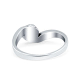 Accent Fashion Bali Design Oval Twisted Band Vintage Wedding Engagement Ring Solid 925 Sterling Silver