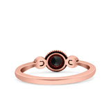 Promise Ring Band Oxidized Round Braided 925 Sterling Silver (6mm)