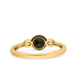 Promise Ring Band Oxidized Round Braided 925 Sterling Silver (6mm)