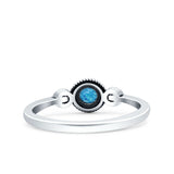 Promise Ring Band Oxidized Round Braided 925 Sterling Silver (6mm)