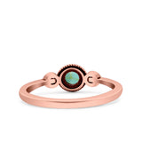 Promise Ring Band Oxidized Round Braided 925 Sterling Silver (6mm)