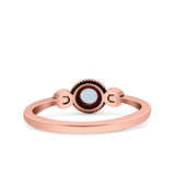 Promise Ring Band Oxidized Round Braided 925 Sterling Silver (6mm)