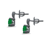 Stud Earrings Wedding Round Simulated CZ 925 Sterling Silver (9mm)