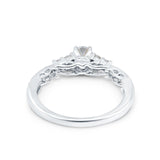 14K Gold 0.49ct Vintage Round 3mm G SI Diamond Engagement Band Wedding Ring