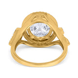 Oval Accent Wedding Engagement Ring Simulated Cubic Zirconia 925 Sterling Silver