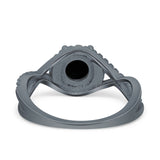 Halo Wedding Engagement Ring Infinity Twisted Shank Round Simulated Cubic Zirconia 925 Sterling Silver