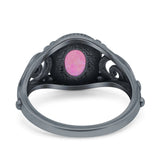 Solitaire Halo Wedding Engagement Ring Round Simulated Cubic Zirconia 925 Sterling Silver