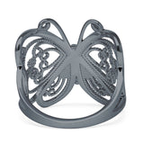 Filigree Design Butterfly Fashion Ring 925 Sterling Silver