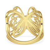 Filigree Design Butterfly Fashion Ring 925 Sterling Silver