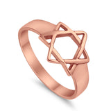 Jewish Star Ring Band 925 Sterling Silver Star of David Judaism