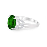 Celtic Oval Wedding Engagement Ring Round Cubic Zirconia 925 Sterling Silver