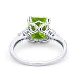 Art Deco Wedding Ring Round Simulated Cubic Zirconia 925 Sterling Silver
