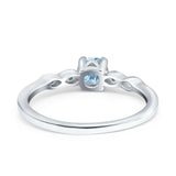 Petite Dainty Wedding Ring Simulated Round Cubic Zirconia 925 Sterling Silver