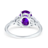 Vintage Style Wedding Ring Marquise Simulated Cubic Zirconia 925 Sterling Silver