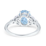 Vintage Style Wedding Ring Marquise Simulated Cubic Zirconia 925 Sterling Silver