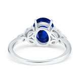 Vintage Style Wedding Ring Marquise Simulated Cubic Zirconia 925 Sterling Silver