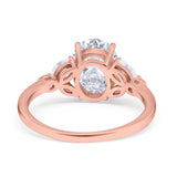 Vintage Style Wedding Ring Marquise Simulated Cubic Zirconia 925 Sterling Silver