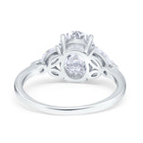 Vintage Style Wedding Ring Marquise Simulated Cubic Zirconia 925 Sterling Silver