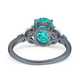 Vintage Style Wedding Ring Marquise Simulated Cubic Zirconia 925 Sterling Silver