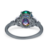 Vintage Style Wedding Ring Marquise Simulated Cubic Zirconia 925 Sterling Silver