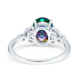 Vintage Style Wedding Ring Marquise Simulated Cubic Zirconia 925 Sterling Silver