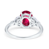 Vintage Style Wedding Ring Marquise Simulated Cubic Zirconia 925 Sterling Silver