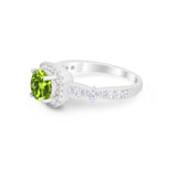 Vintage Art Deco Wedding Engagement Ring Round Cubic Zirconia 925 Sterling Silve
