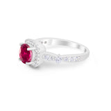Vintage Art Deco Wedding Engagement Ring Round Cubic Zirconia 925 Sterling Silve