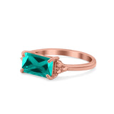 Sideways Fashion Ring Dainty Simulated Cubic Zirconia 925 Sterling Silver