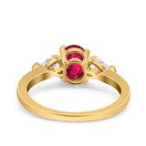 Art Deco Oval Wedding Bridal Ring Pear Simulated Cubic Zirconia 925 Sterling Silver