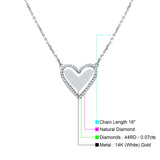 diamond heart pendant