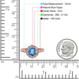 14K Gold 1.42ct Art Deco Round 7mm G SI Diamond Engagement Wedding Ring