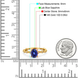 14K Gold 1.29ct Oval G SI Diamond Engagement Ring Size 6.5