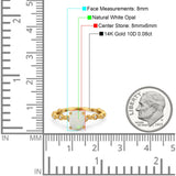 14K Gold 1.29ct Oval G SI Diamond Engagement Ring Size 6.5