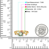 14K Gold 0.87ct Round G SI Diamond Engagement Ring Size 6.5
