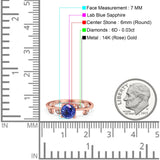 14K Gold 0.87ct Round G SI Diamond Engagement Ring Size 6.5