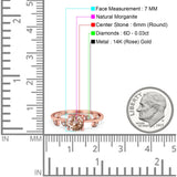 14K Gold 0.87ct Round G SI Diamond Engagement Ring Size 6.5