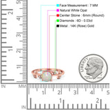 14K Gold 0.87ct Round G SI Diamond Engagement Ring Size 6.5