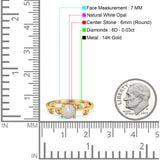 14K Gold 0.87ct Round G SI Diamond Engagement Ring Size 6.5