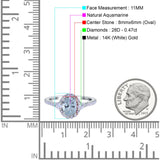 14K Gold 1.68ct Oval Art Deco G SI Diamond Engagement Ring Size 6.5