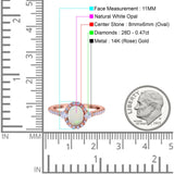 14K Gold 1.68ct Oval Art Deco G SI Diamond Engagement Ring Size 6.5