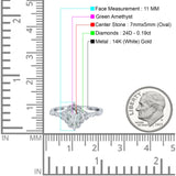 14K Gold Oval 0.95ct G SI Vintage Diamond Engagement Ring Size 6.5