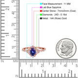 14K Gold Oval 0.95ct G SI Vintage Diamond Engagement Ring Size 6.5