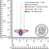 14K Gold Oval 0.95ct G SI Vintage Diamond Engagement Ring Size 6.5