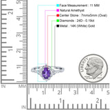 14K Gold Oval 0.95ct G SI Vintage Diamond Engagement Ring Size 6.5