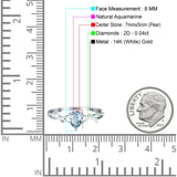 14K Gold 0.75ct Pear Art Deco G SI Diamond Engagement Ring Size 6.5