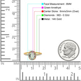 14K Gold 0.93ct Oval G SI Diamond Engagement Ring Size 6.5