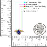 14K Gold 0.93ct Oval G SI Diamond Engagement Ring Size 6.5